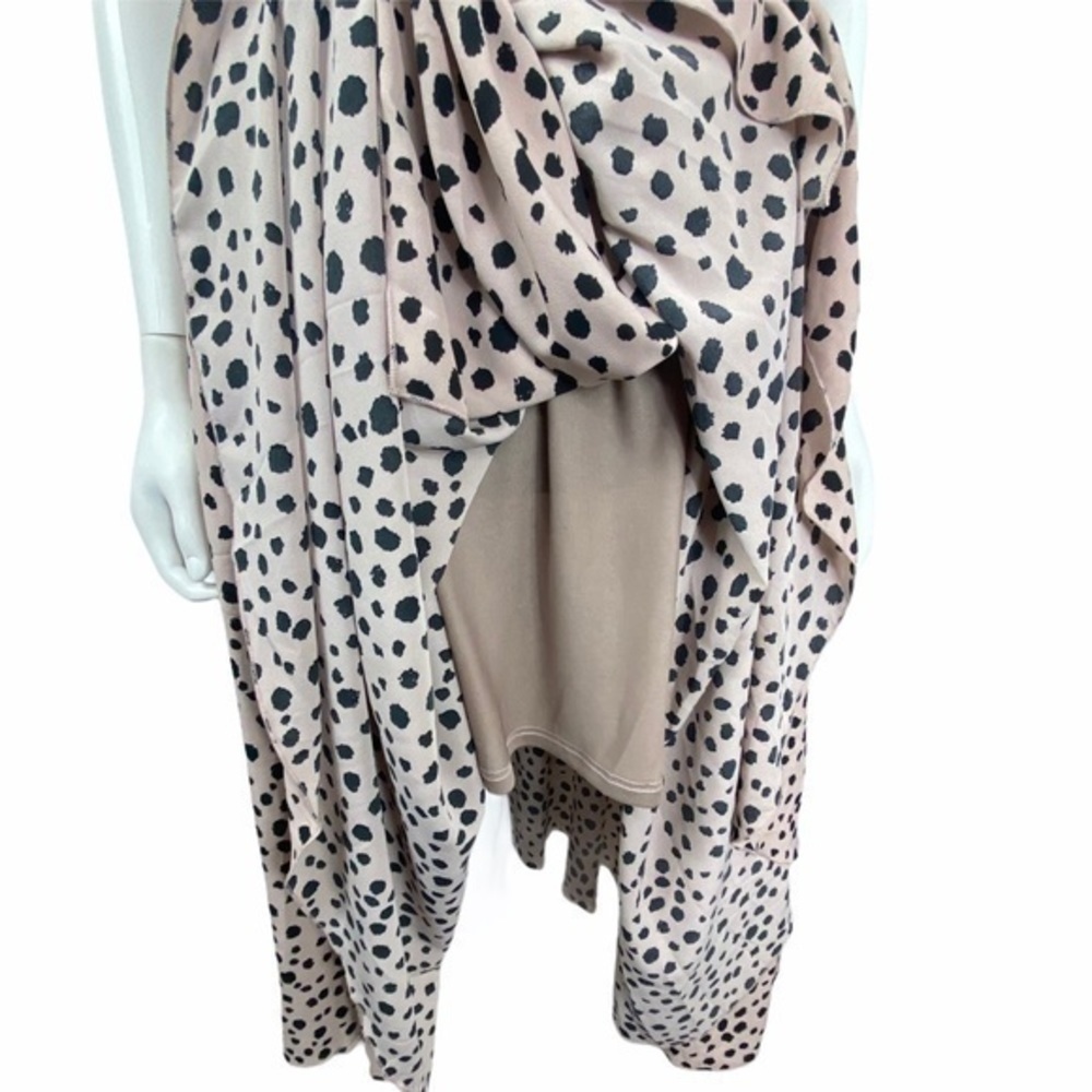 Listicle NEW Tan Black Leopard Print Layered Midi Skirt Small Medium Large - Picture 5 of 9